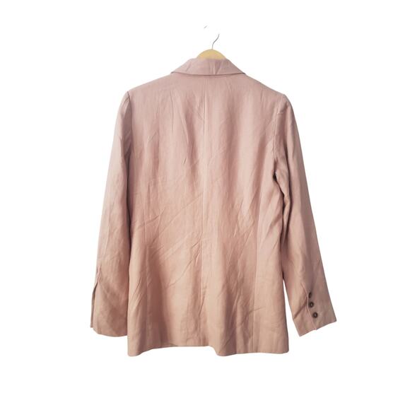Reformation Verano Blazer 100% Linen Pink Size Small - Picture 4 of 10
